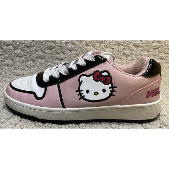 Hello Kitty Pink Leather Sneakers Womens US 8 Patent Leather Sanrio Auth Court - Picture 3 of 12